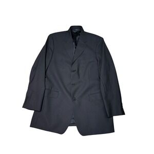 Brooks Brothers 346 Men's Black Wool Blend Stretch Suit Jacket Blazer 42L